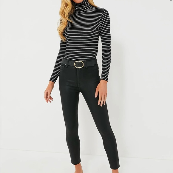 NWT 7 For All Mankind The Black Coated High Waist Ankle Skinny, 27 - Picture 3 of 16